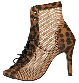 Sandaler, damer, höga klackar, meshsandaler, halkfria, stilettos nätdesign, stilettos mjuka lätta satinsandaler, eleganta pumps, sommarsandaletter, komfortfötter, hög klack, BRUN, 42 EU