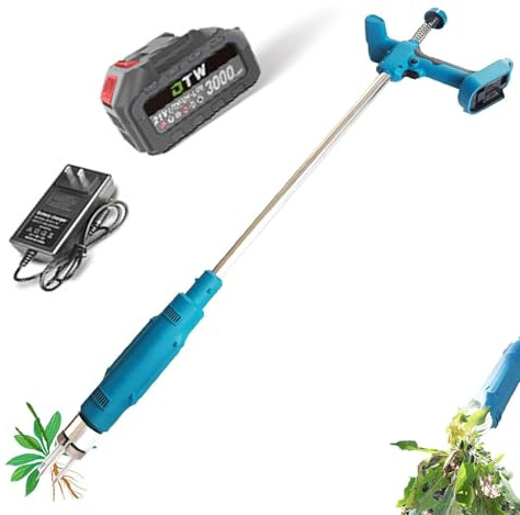 Désherbeur électrique de 200 W avec batterie, 3 griffes en acier, largeur de culture de 30 cm, vitesse à vide de 1500 tr/min, jusqu'à 2 heures d'autonomie de la batterie