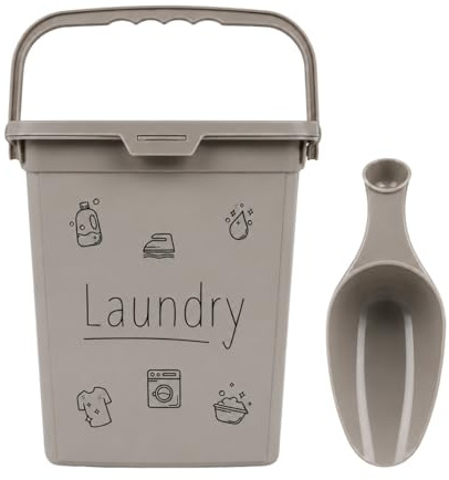 6L Washing Powder Storage Plastic Laundry Container Dishwasher Tablet Detergent Box with Lid & Scoop