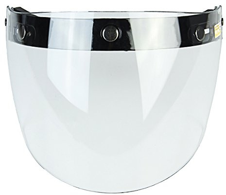 Visière rabattable transparente pour casque, 3 boutons, pour casques Bandit, DMD, Yam, Biltwell, Bell