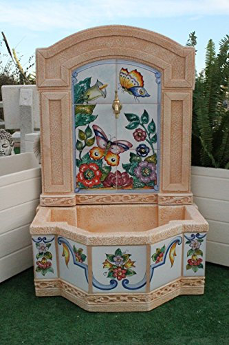 FUENTE PARED CERAMICA PAPILLON 109X71X45cm.