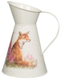 Wrendale Designs by Hannah Dale - Foxgloves Fox Flower Jug - 170mm by 250mm