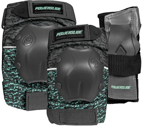Powerslide Schützer Set, Standard Women in Grau/Grün für Inline Skates, Roller Skates und Skateboards, Protection, Art. nr.: 903243