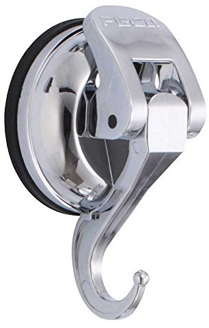 HAB & GUT -FC04CV- Gancho con ventosa muy fuerte, capacidad 4 kg, para baño y cocina, CROMADO