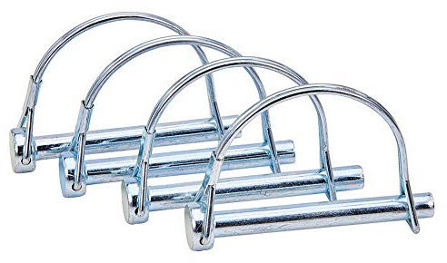 Increway, perni di bloccaggio 1/4 x 2-1/4, 4 pezzi per il bloccaggio dell'albero perno della presa di forza perno di sicurezza in acciaio al carbonio per rimorchi agricoli, prato e giardino