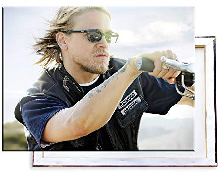Unified Distribution Sons of Anarchy - Jax Teller - Charlie Hunnam - 80x60 cm - Bilder & Kunstdrucke fertig auf Leinwand aufgespannt und in erstklassiger Druckqualität