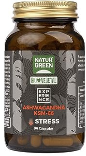 NaturGreen Experience - Ashwagandha KSM-66, Complemento Alimenticio para la Memoria, Cápsulas Memory, Capacidad Cognitiva y Psicológica, Complemento Natural, Sin Gluten - 90 Cápsulas