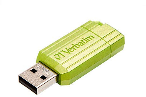 Verbatim Clé USB PinStripe 32Go I USB 2.0 I Memory Stick USB I pour laptop ordinateur portable ultrabook TV autoradio I Stick USB 2.0 I Clé USB avec mécanisme poussoir I vert eucalyptus