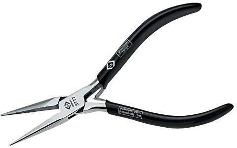 Plier, Snipenose, Esd, 145 mm, Overall Length 150mm, Plier Style Snipe Nose, Finish Polished Chrome, Jaw Length 40mm, Jaw Type Snipe Nose (Serrated Jaw), Joint Construction Box Joint, Length 150mm, Le