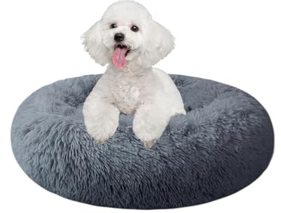 Nisrada Cat Beds for Indoor Cats,50cm Dog Bed for Small Dogs, Washable-Round Pet Bed for Puppy and Kitten with Slip-Resistant Bottom