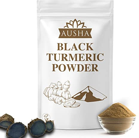 Ausha Black Turmeric Powder 100g - Turmeric Shot, Joint Pain Relief, Energy, Stamina - Add to Juices, Smoothies