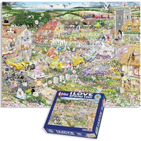 Mike Jupp Jigsaw Puzzles - I Love Spring - 1000 Piece Jigsaw Puzzle For Adults | Made In Britain | 66cm X 50cm