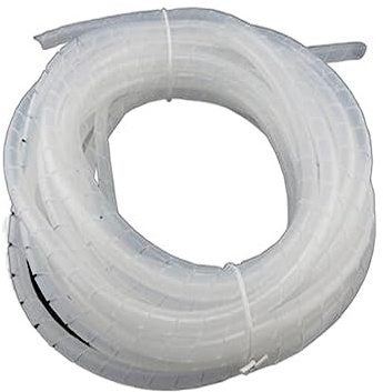 Fire-Retardant Materials 4mm-30mm Cable Wire Management Protector Cable Winder Coiled Tube Cable Protective (Color : White, Size : 14mm Lenght 4.5m)