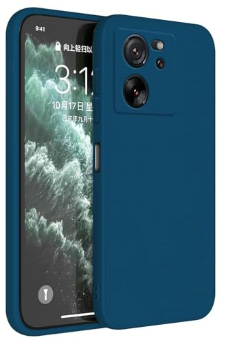Topme Funda para Xiaomi MI 13T / Xiaomi MI 13T Pro (6.67 Inches) Carcasa Caja Case Estuche, Funda Protectora de Piel de Silicona TPU - Azul Zafiro