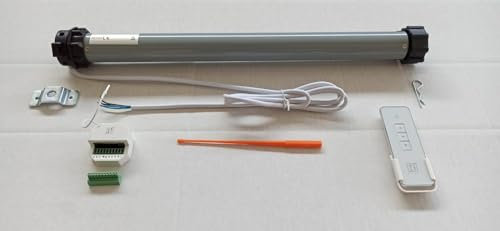Motore per tapparelle elettriche 60 kg - 30 Nm con Kit Mini Centralina Esterna e Telecomando per rendere il Motore Radiocomandato completi di accessori e istruzioni