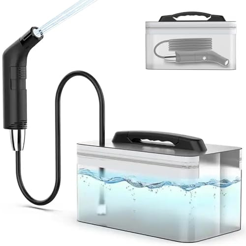 Zooma Reise Bidet Elektrisch, 2.3L Portable Bidet, Elektrisch B-idet Handbrause für Toilette Outdoor, Camping Flasche Sprühflasche Hand Perinealflasche für Damen Mann Kinder
