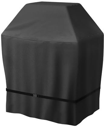 Housse Barbecue 82 x 67 x 110 cm, Bache Barbecue Exterieur, Bache Barbecue Exterieur à Gaz Robuste avec Sangles Réglables pour Weber, Char-Broil, Brinkmann, Jenn Air, Nexgrill Grills 2 brûleurs, Noire