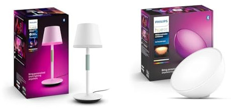 Philips Hue White & Color Ambiance Go Tragbare Tischleuchte (530 lm) & White & Color Ambiance Go Tischleuchte (530 lm)