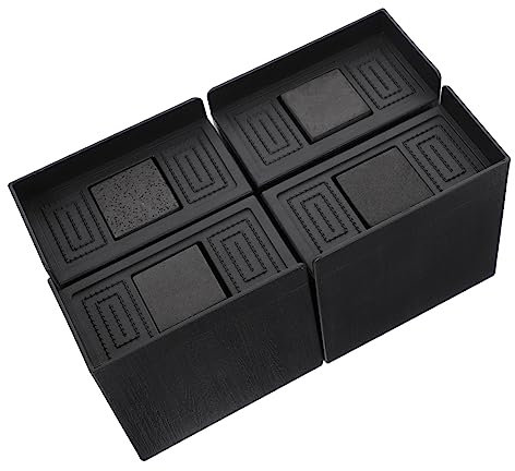 Zerodeko 4 Inch Heavy Duty Furniture Risers for Beds and Sofas, Sturdy L-shaped Bed Risers Non-slip Base, Compatible Chairs and Tables for Home and Dorm Use, Set of 4
