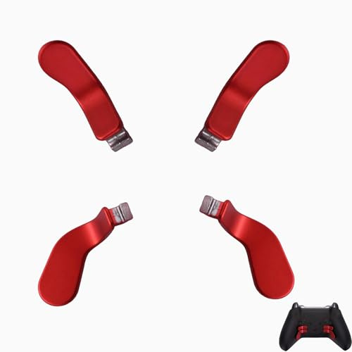4 Pcs Elite Controller Back Paddles for Xbox Elite Series 2 for Xbox Elite 2 Core Controller, Replacement Interchangeable Hair Trigger Locks for XboxOneElite (Red)