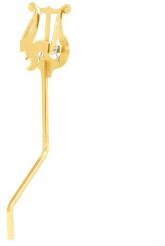 Soporte portátil para lira de saxofón, accesorio ideal para músicos que tocan para saxofones altos o tenores (dorado)