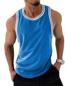 Haloumoning Herren Sommer Tank Top 5 Blue, XXL