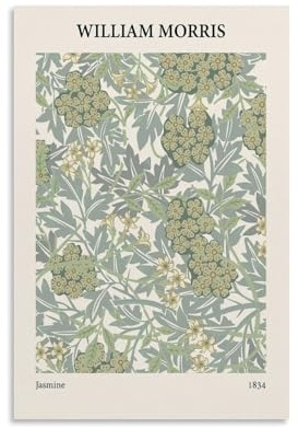 LHFIER Larkspur By William Morris Posters Canvas Print Aesthetic Wall Art Modern Home Decor for Bedroom Living Room12x18inch(30x45cm) Unframe-style