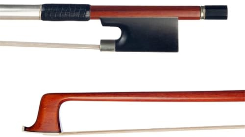 Handgefertigte Geigenbögen 4/4 Geigenbogen Stick Frosch aus Ebenholz montiert weißes Rosshaar langlebig für den Konzertgebrauch