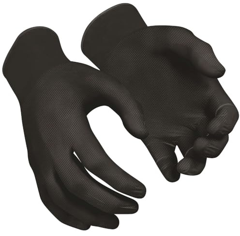 100 gants de protection nitrile noirs - XXL