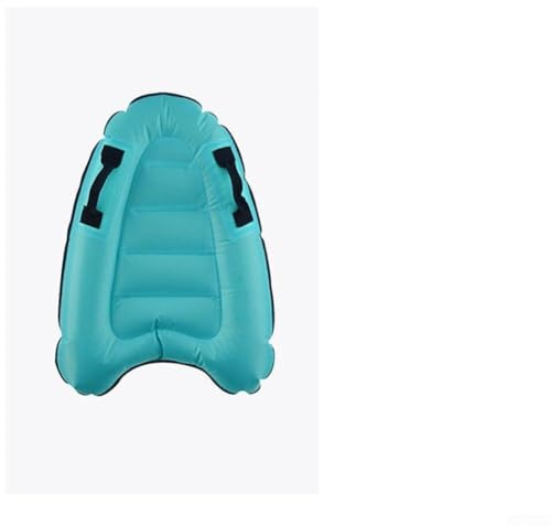 Eawfgtuw Aufblasbares Schwimm-Kickboard für Kinder, leicht, faltbar, mit Griffen, 72 x 52 x 15 cm, Blau/Rot (Blau)