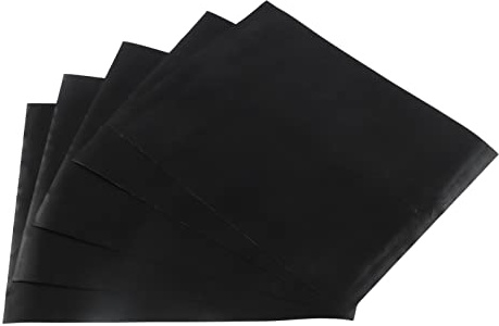 RASTKY Revêtements de Four Robustes 5 Pièces Tapis de Four en Fibre de Verre Excellente Chaleur Lavable au Lave-vaisselle 40x50 Cm Revêtement de Tapis de Cuisson de Cuisine Antiadhésif Réutilisable