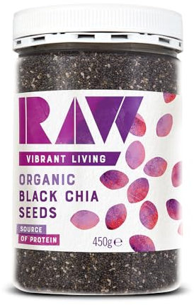 Raw Health Organic Black Chia Seeds, 450g - High Fibre & Protein-Rich - Certified Organic & Gluten-Free Superfood
