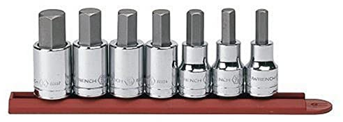 GEARWRENCH 7 Pc. 1/2 Drive Hex Bit Socket Set, SAE - 80721