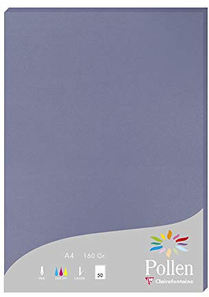 Clairefontaine 14219C 50 Blatt Briefpapier Pollen A4 160g Vergissmeinicht