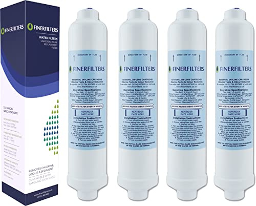 4 x Compatible Cartouche filtre à eau pour réfrigérateur Rangemaster, compatible avec réfrigérateurs SXS Series Filtres externes