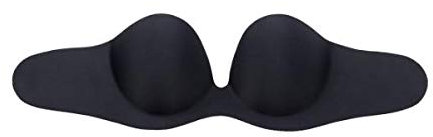 Bye Bra Gala Bra Self-Adhesive Underwired Cleavage Push-Up Effect Reusable Up to 25 Times Strapless and Backless Stick On Bra, Cup D, Black