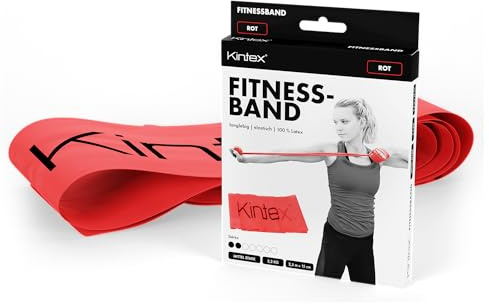 Bande de Fitness Kintex, 2,5 m x 15 cm, Bande de Gymnastique en 7 épaisseurs, 100% Latex, Bande d'entraînement transportable
