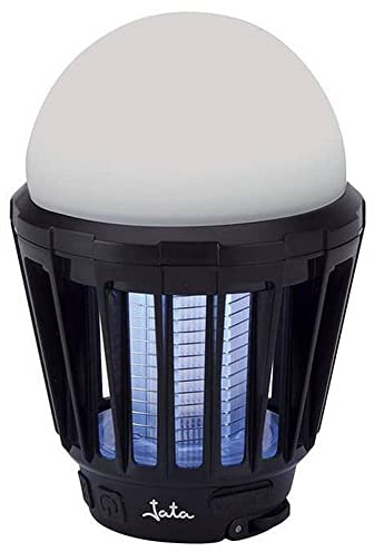 Jata MIB6N - Lámpara Antimosquitos Eléctrico, Uso inerior y Exterior, Área acción 50 m², Elimina por Descarga, Carga USB, Silencioso, Bajo Consumo