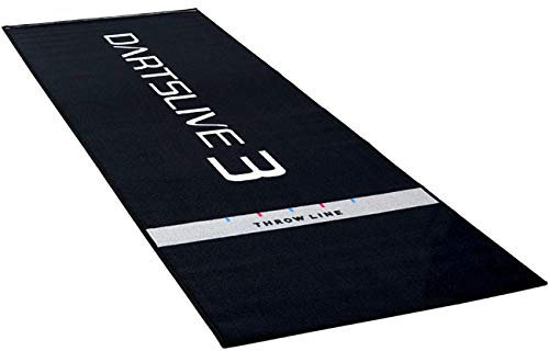 BRUT Co DARTSLIVE Tapis de fléchettes en nylon non inflammable – Surface : nylon et envers : caoutchouc – 277 cm x 90 cm – Poids : 3 kg – Conforme à la loi sur les services d'incendie – Ligne imprimée