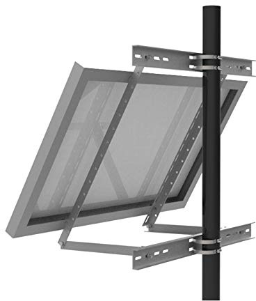 enjoy solar Aluminium verstellbare Masthalterung mit Neigungswinkel 30° -60° für Einzelpanel, Solarmodul, geeignet für Modulbreite 100-680mm (inkl. Schrauben und Muttern)