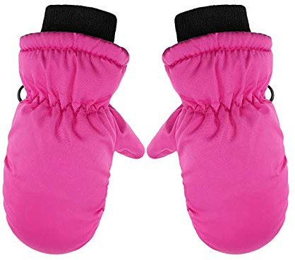LUCKME Childrens Gloves Waterproof Winter Boys Girls Heat Holders Insulated Thermal Gloves Warm Fleece Lined Skiing Gloves Outdoor Sports Mittens for Toddler Kids 3-5 Years