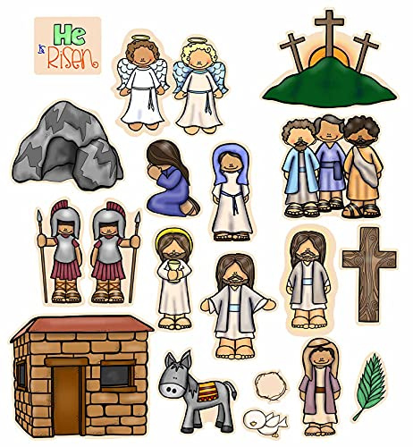 He is Risen Bible Felt Figures for Flannel Board Story Easter Crucifixion Jesus Plus Activity Pages Lesson Guide