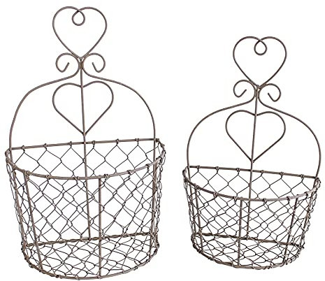 Manufaktur Lichtbogen 2er Set Draht Wandkörbe