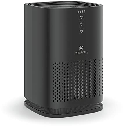 Medify MA-14 Air Purifier with H13 True HEPA Filter | 18 sq m Coverage | for Allergens, Smoke, Smokers, Dust, Odors, Pollen, Pet Dander | Quiet 99.9% Removal to 0.1 Microns | Black, 1-Pack