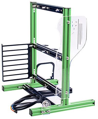 Support de Boîtier en Plein Air DIY ATX, Boîtier D'ordinateur en Alliage D'aluminium ITX MATX ATX PC, Carte Graphique de Support de Support de Base DIY Mod, Support de Boîtier en Plein(Vert Noir)