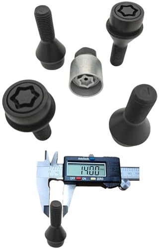 Antivol de jante M14 x 1,5 x 29 mm conique à 60° compatible avec Citroën Jumper Fiat Ducato Opel Movano Peugeot Boxer 4 serrures de jante, sécurités de roue, boulons de sécurité de roue