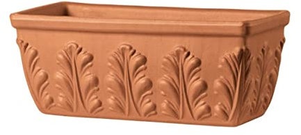 Generisch NEU !! Orig. Italienischer Blumenkasten 42 cm aus Terracotta Balkonkasten Pflanzkasten Blumentopf Pflanzgefäß Terrakotta
