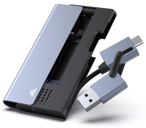 BENFEI M.2 NVME SSD Adattatore Enclosure, 10 Gbps USB tipo C/tipo A a NVME PCI-E Enclosure per 2230/2242/2260/2280 M.2 NVME SSD di M-Key & M+B Key, Supporta UASP