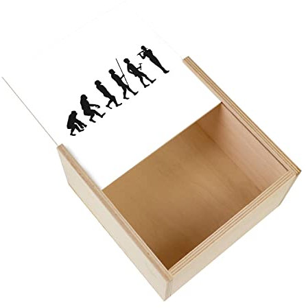 Fabulous Box aus Holz – Evolution Flute Querflöte Musik Instrument Musiker (11 x 11 x 3,5 cm)