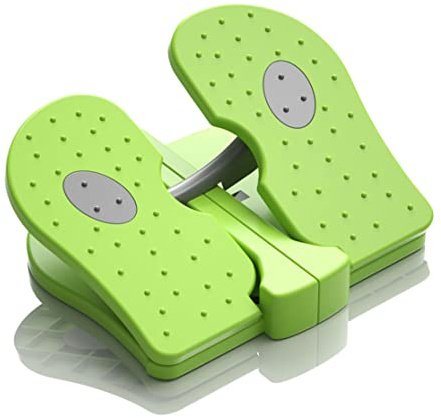 Mini Stepper, Under Desk Foot Stepper Exercise Machine, Foldable Fitness Stair Stepper, Exerciser Foot Pedal, Leg Workout Trainer for Stretch Calf Muscles (Green)